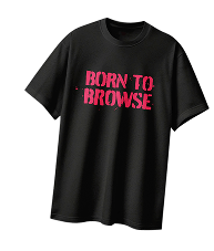 T-shirt born to browse