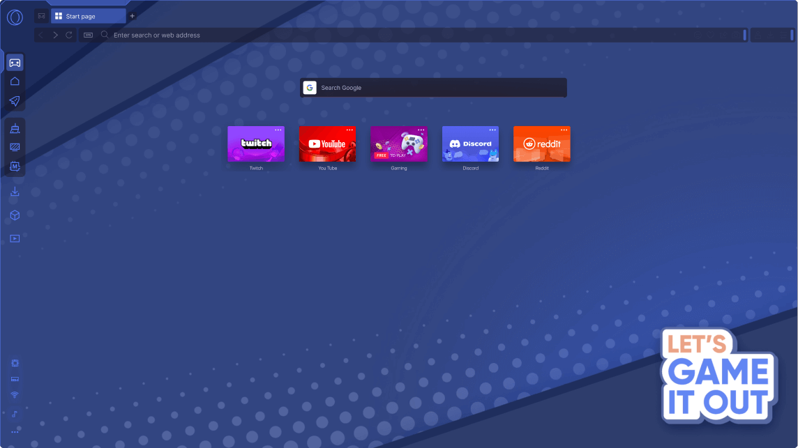 The browser Lets game it out recommends