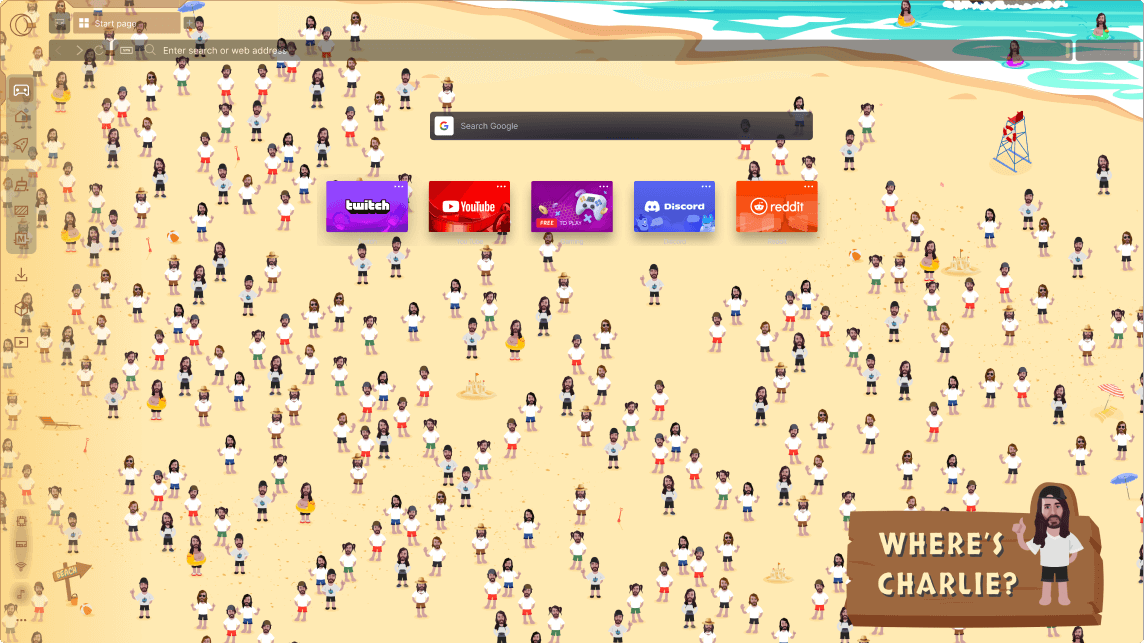 The browser Lets game it out recommends