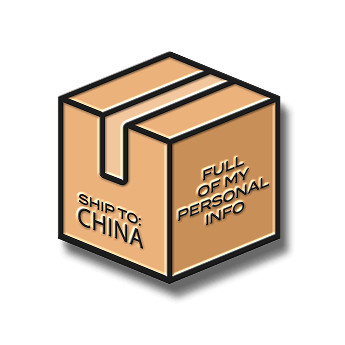 Shipping box pin