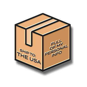 Shipping box pin