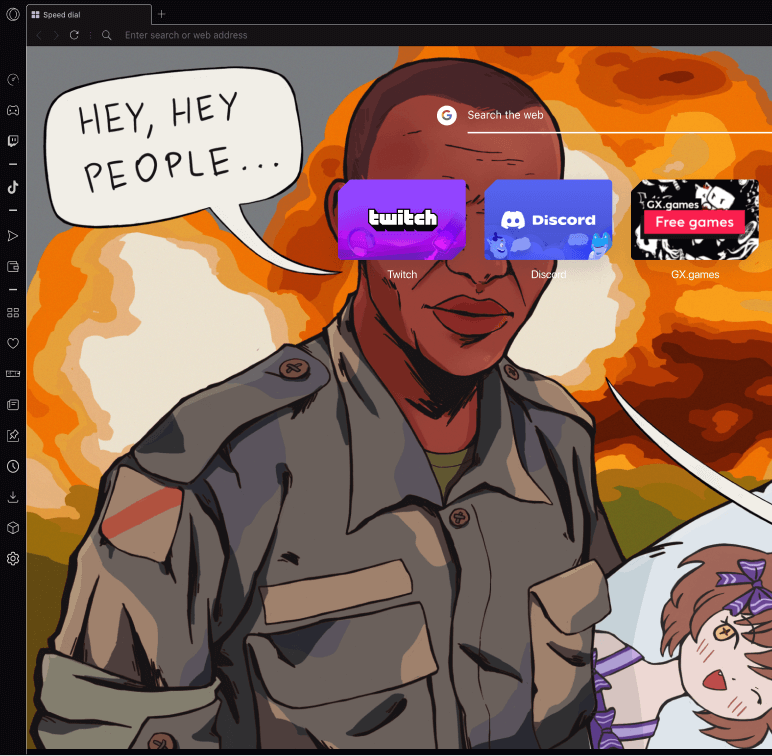 The browser recommends
