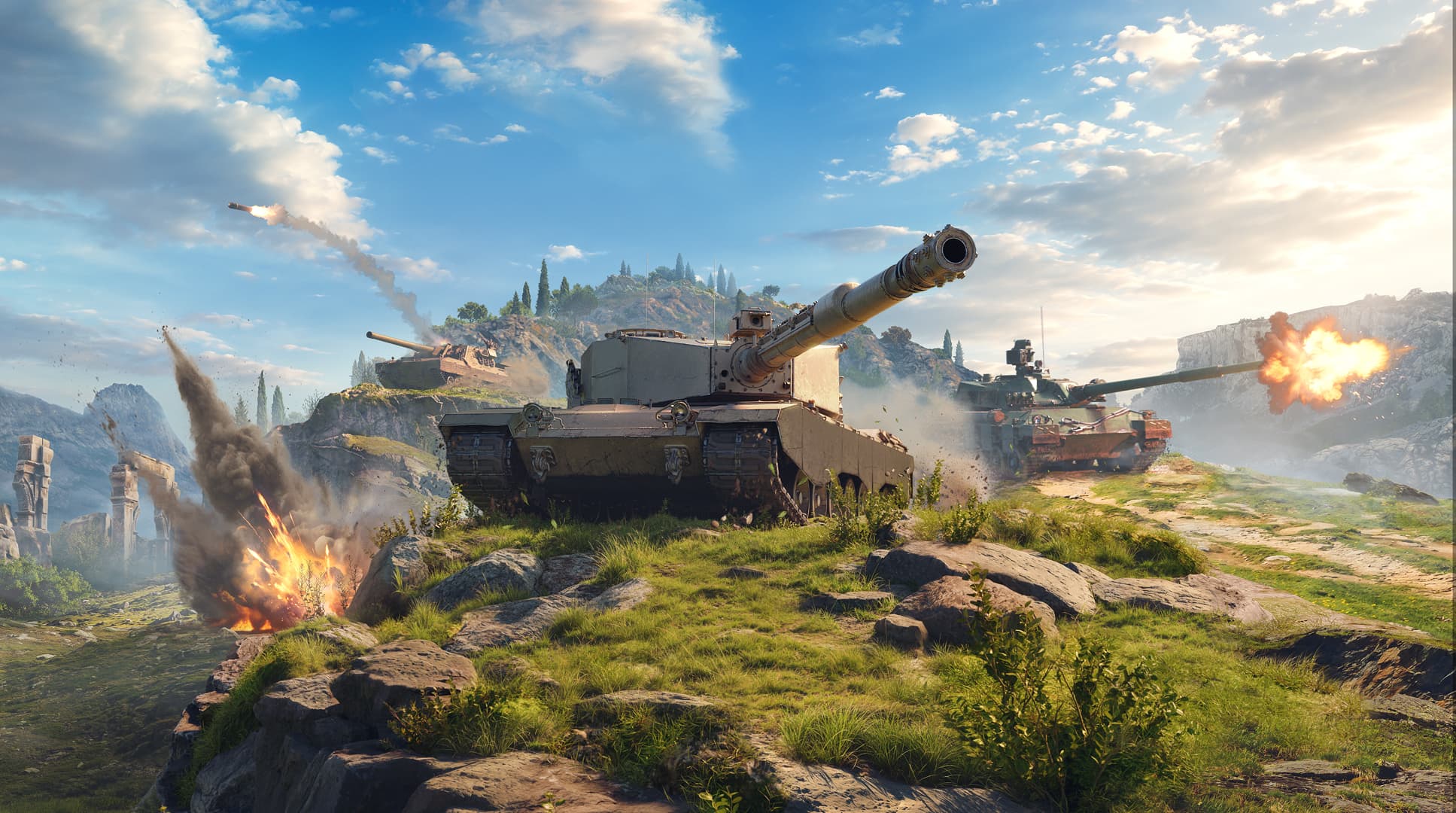 Experience intense tank-on-tank combat