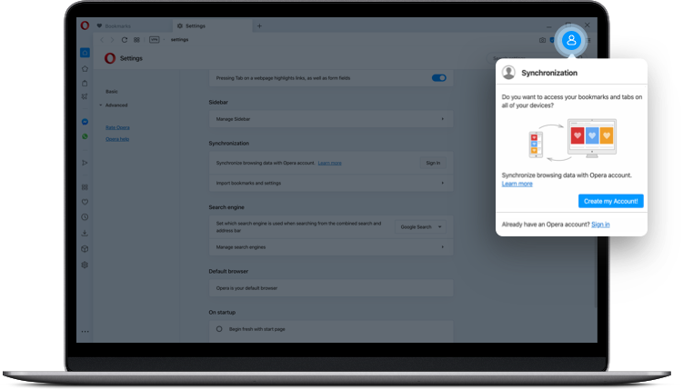 Sync Browsing Data In The Opera Browser Opera