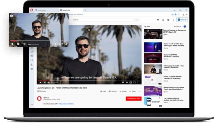 Opera Mini X Video - Video pop-out | Opera