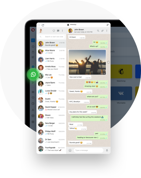 Whatsapp Im Desktop Browser Von Opera Opera