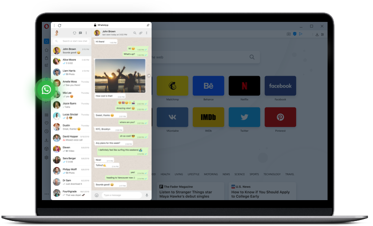 Whatsapp Im Desktop Browser Von Opera Opera