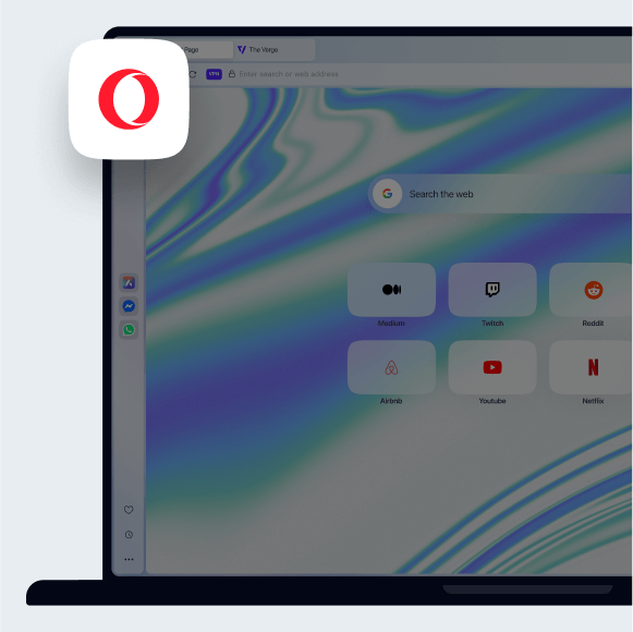 Haz clic en el logo de Opera