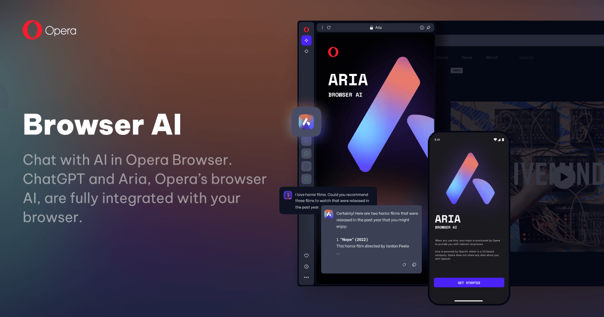 Opera's generative AI chatbot Aria now supports Opera GX browser