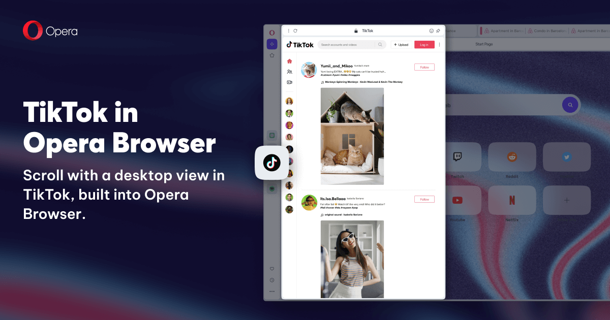 TikTok download video, audio and cover art extension - Opera add-ons