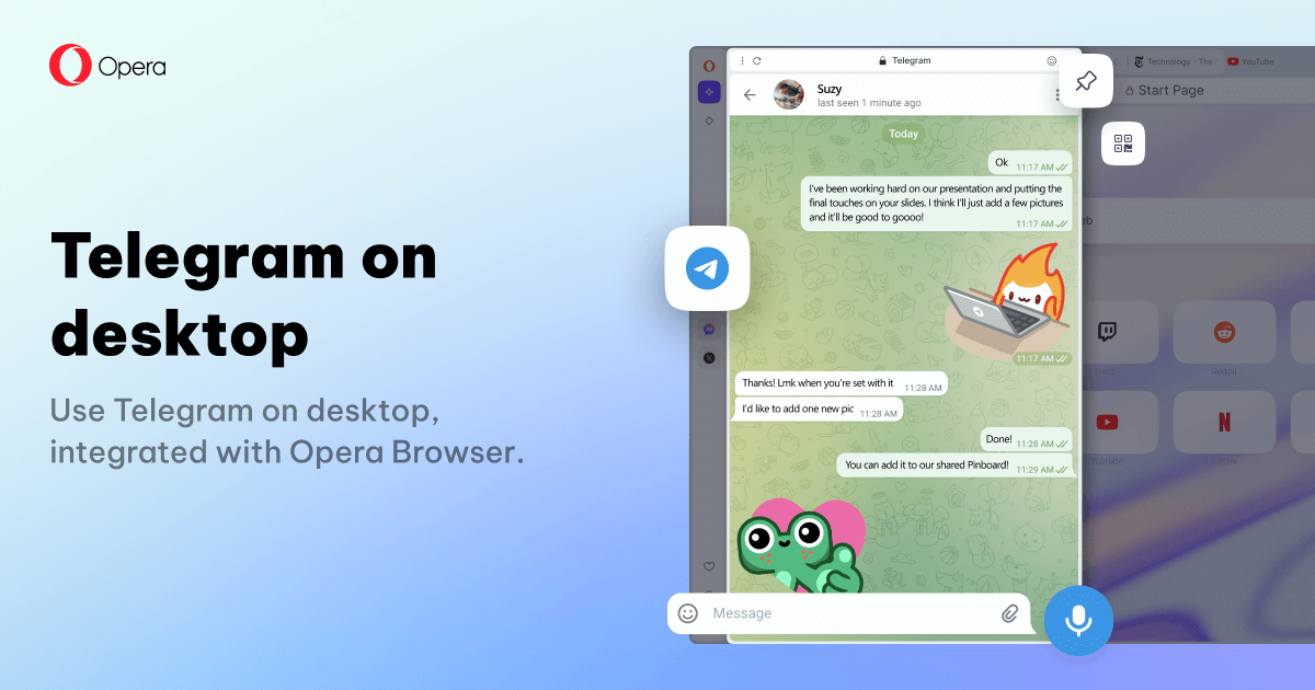 Nova versão do Opera traz incorporados os mensageiros WhatsApp, Telegram e  Messenger - MacMagazine