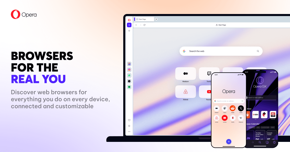 Browsers for every device, Opera Web Browsers