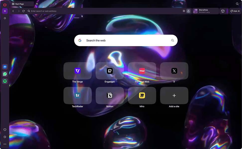 Personal browser for tech fans
