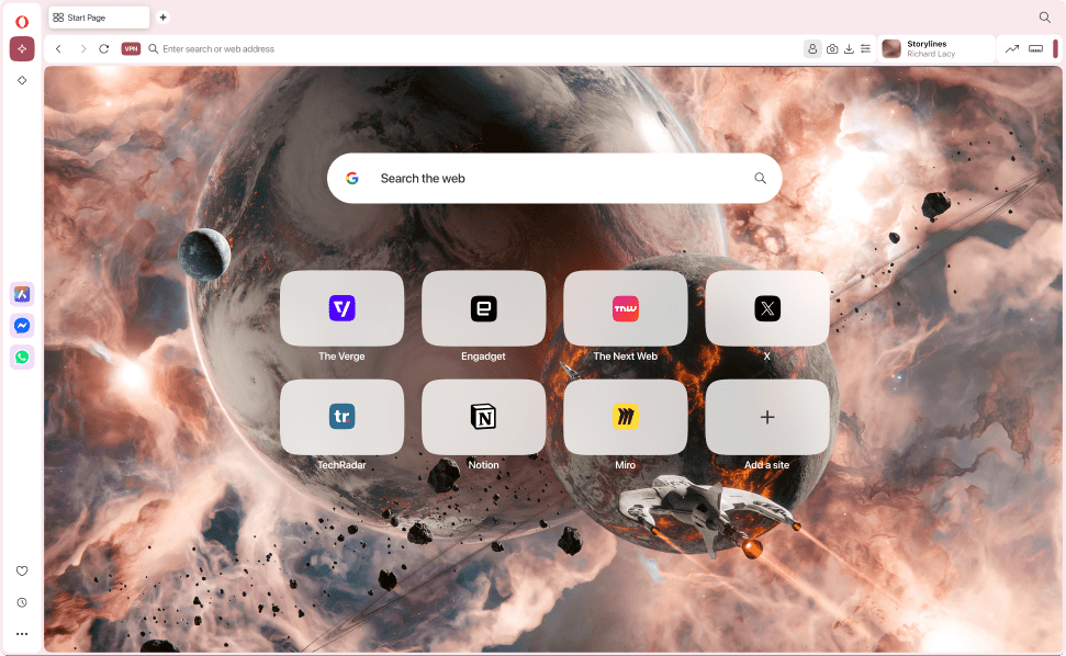 Personal browser for tech fans