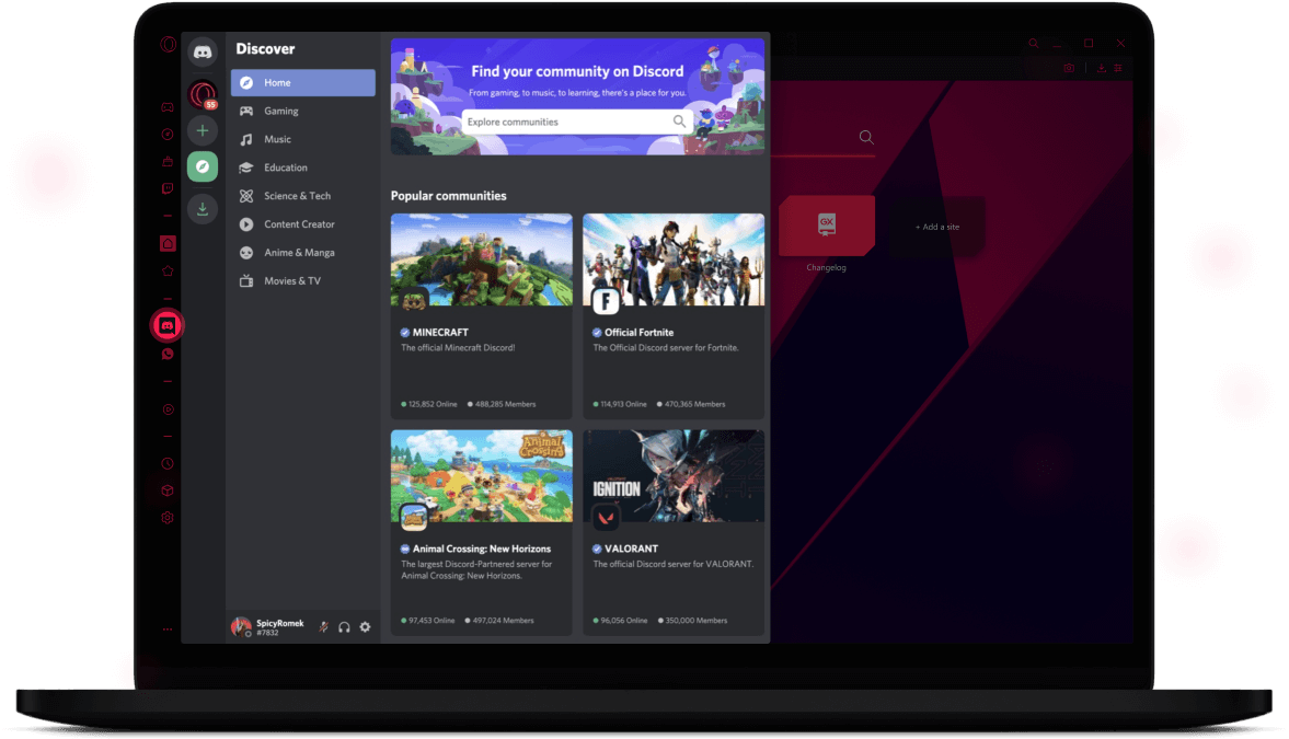 Opera GX, Gaming Browser