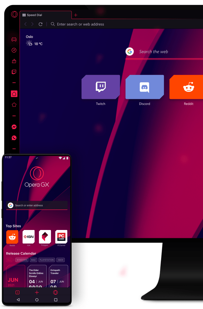 Opera brings Opera GX, their gamer-focused browser, to the Windows