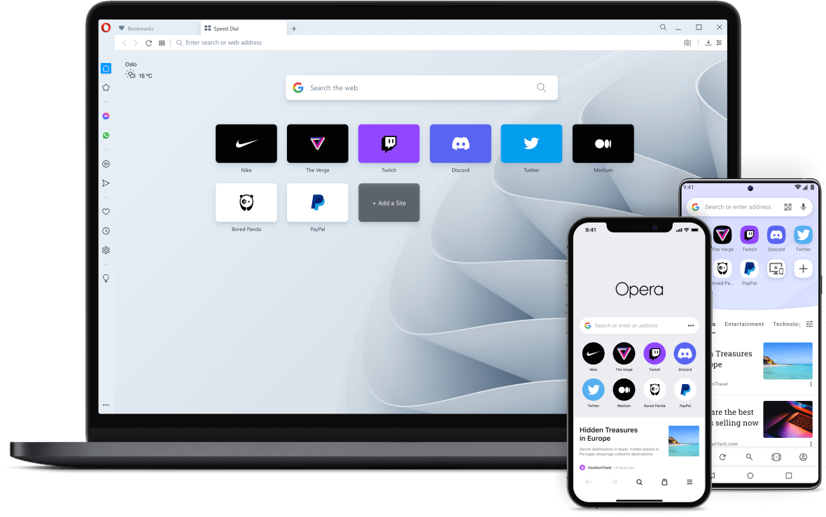 Einfacher Wechsel des Browsers zu Opera