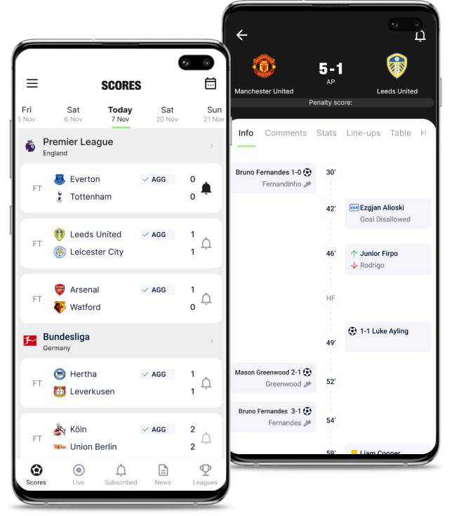 Live Soccer Scores and Sports Results - Opera - LiveScore, PDF, Team  Sports