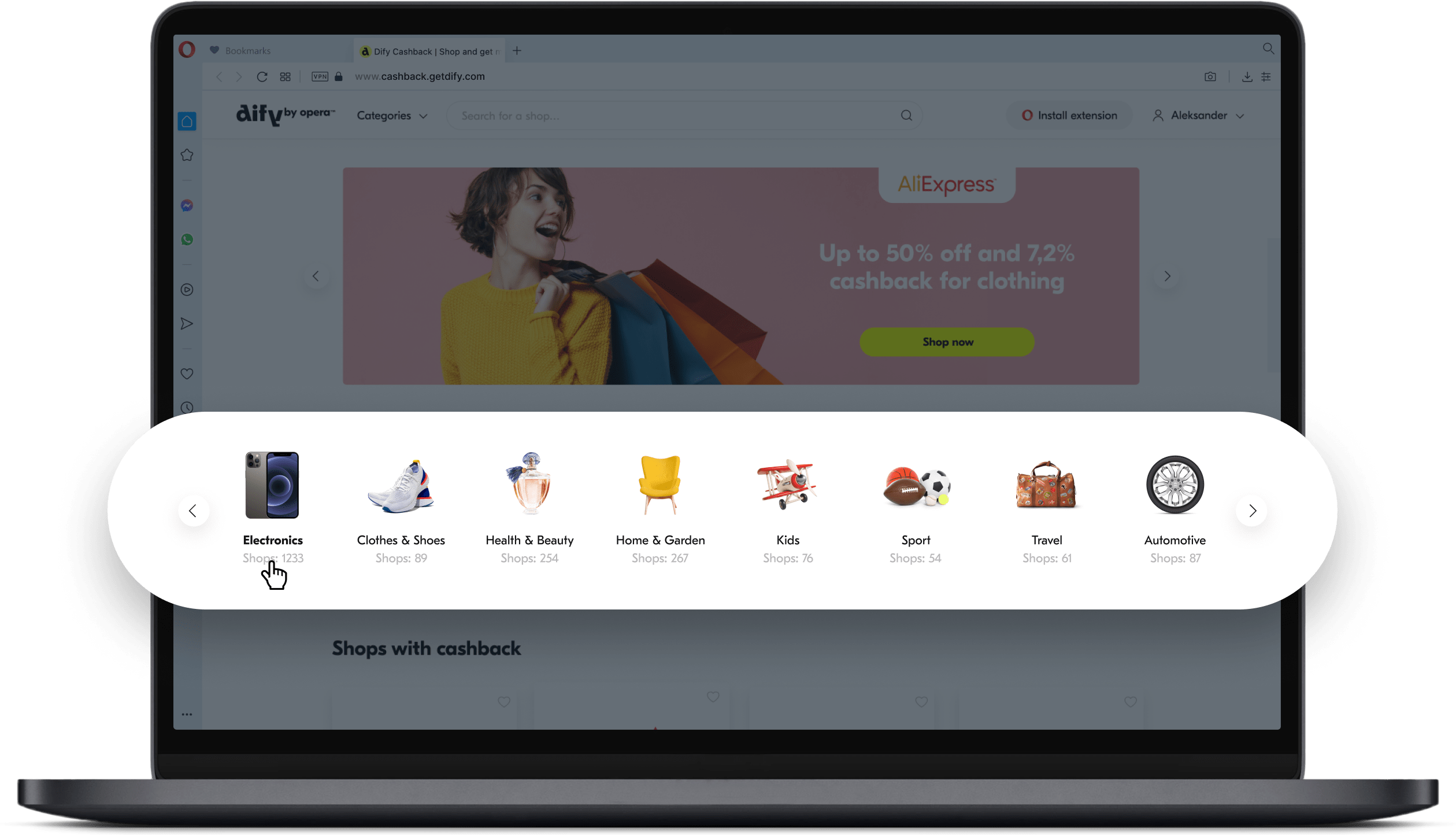 Dify Cashback Get your money back Opera