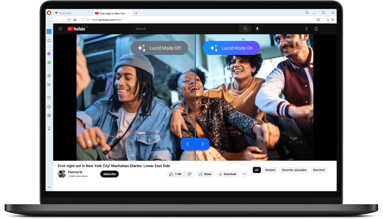 Lucid Mode | Free video enhancer | Opera Browser