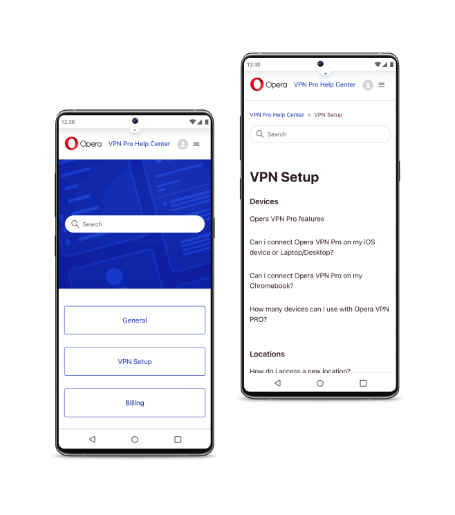 Opera VPN PRO VPN features Opera