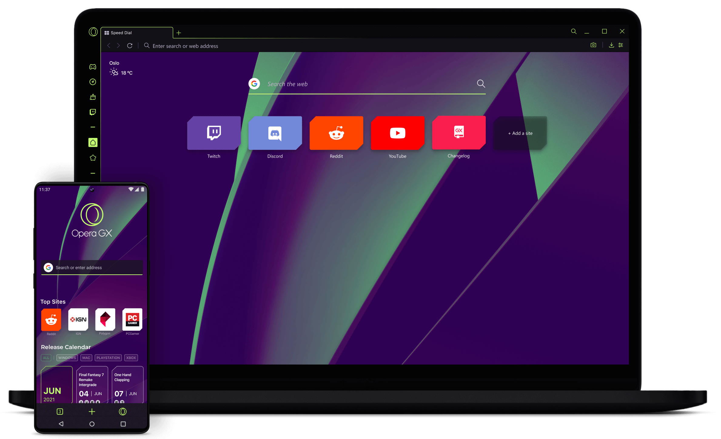 Opera GX permite que os usuários definam um jogo como background do Windows