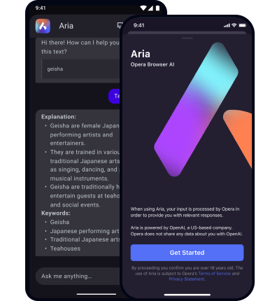 Aria Kostenlose Browser-KI