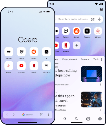 Il browser Opera è disponibile per qualsiasi dispositivo.