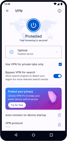 Free VPN, Browser with free VPN