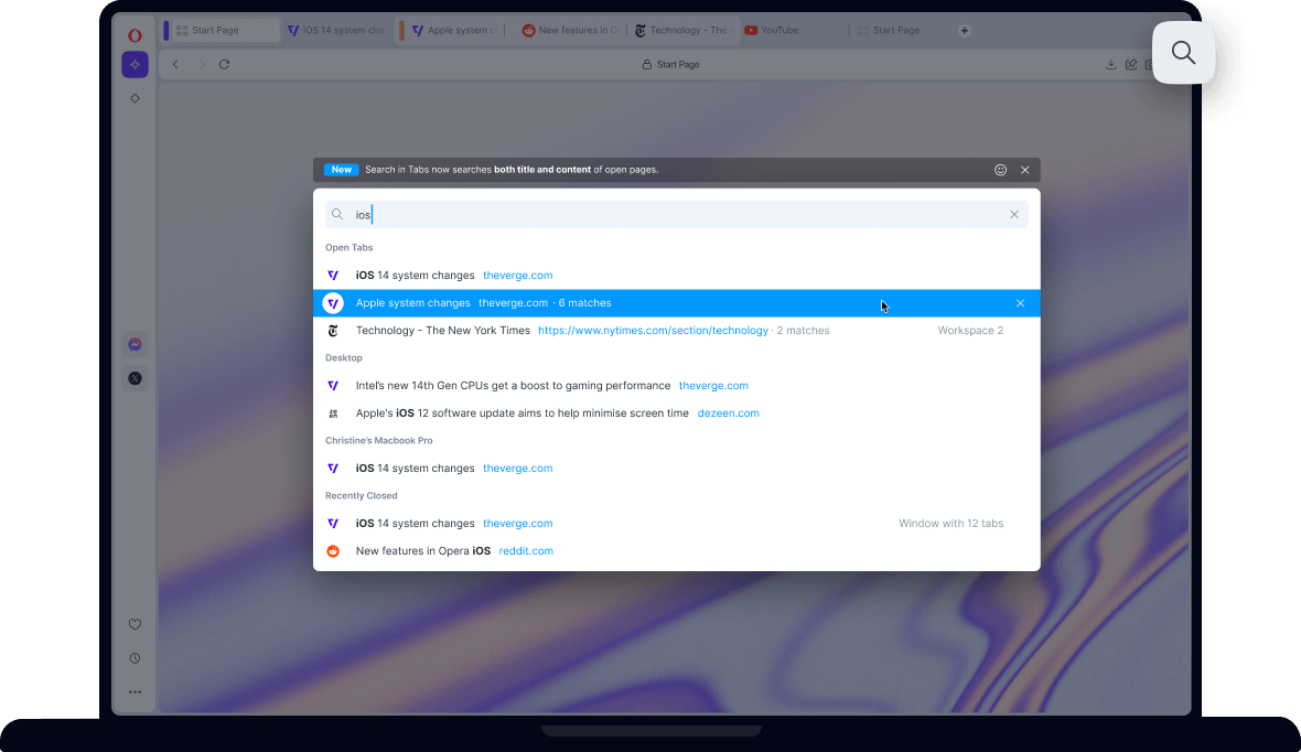 i cant search anything on opera, or open the updates tab/extensions tab,  please help : r/OperaGX