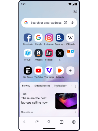 Easily switch browsers to Opera
