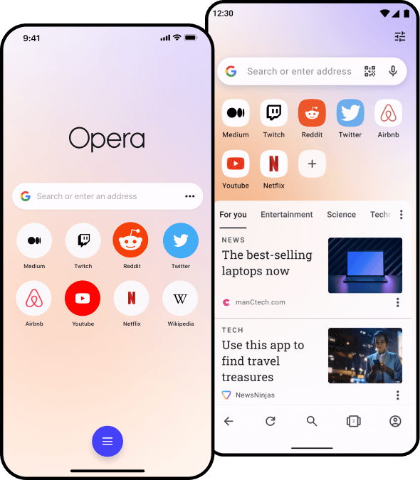 Obtén el navegador Opera para cualquier dispositivo