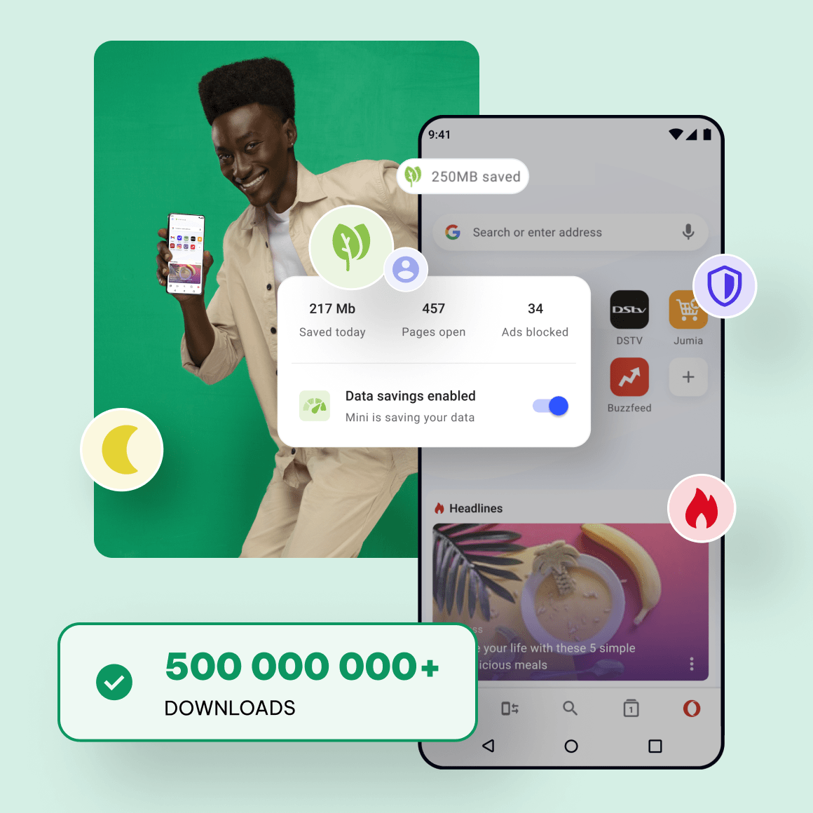 Opera Mini untuk Android | Pemblokir iklan, Berbagi file, Penghematan ...