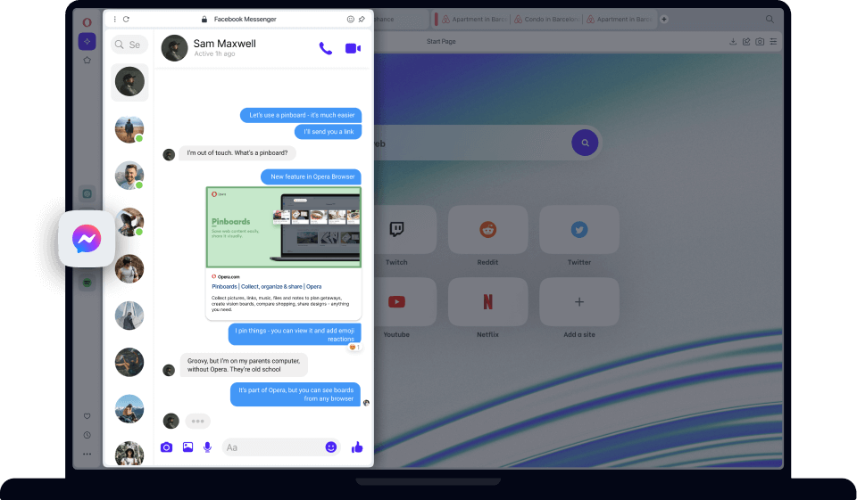 Facebook Messenger on desktop