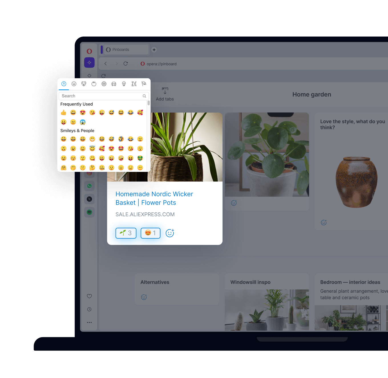 Pinboards | Collect, organize & share | Opera Browser