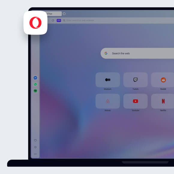 Click the Opera logo