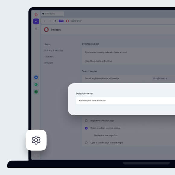 Set your default browser
