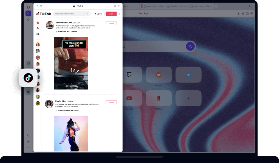 TikTok download video, audio and cover art extension - Opera add-ons