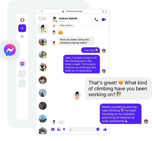 Message from the sidebar